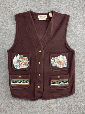 Chaleco de desembarco vintage Marsh para mujer mediano Western caballo bordado Deanna Foto 1 de 4