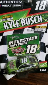 Kyle Busch #18 Interstate Batteries 1/64 Diecast Nascar Authentics 2022 Wave 4 - Picture 1 of 2