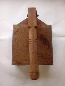 Auténtica prensa de tortillas mexicana de madera de 8" prensa de harina de maíz hecha a mano para envío - Imagen 1 de 8