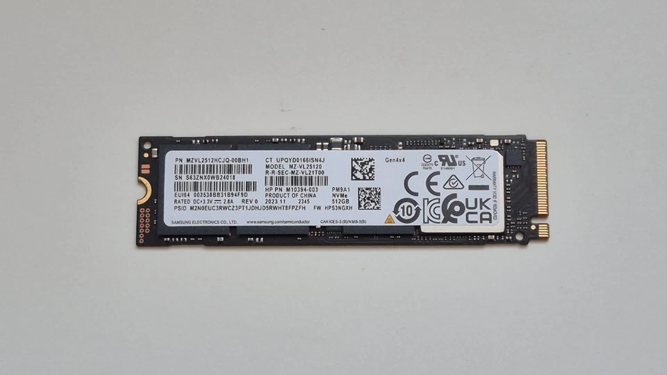 Samsung PM9A1 (980 Pro) 512GB NVMe PCIe M.2 SSD Gen4 x4 - MZVL2512HCJQ (As new) - Image 1 of 2