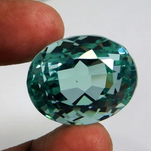 Natural 77.50 Ct Charming!!! Blue Aquamarine Oval Cut Certified Gemstone - Picture 1 of 4