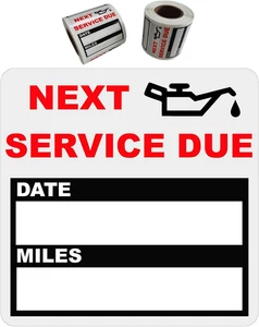 200 Count Clear Oil Change Stickers, 2 X 2 Inches Removable Auto Maintenance Nex - Picture 1 of 12