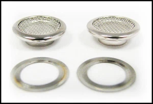 12pc. 15mm Outside Dia. Screened Shiny Nickel Grommets & Washers - Picture 1 of 3