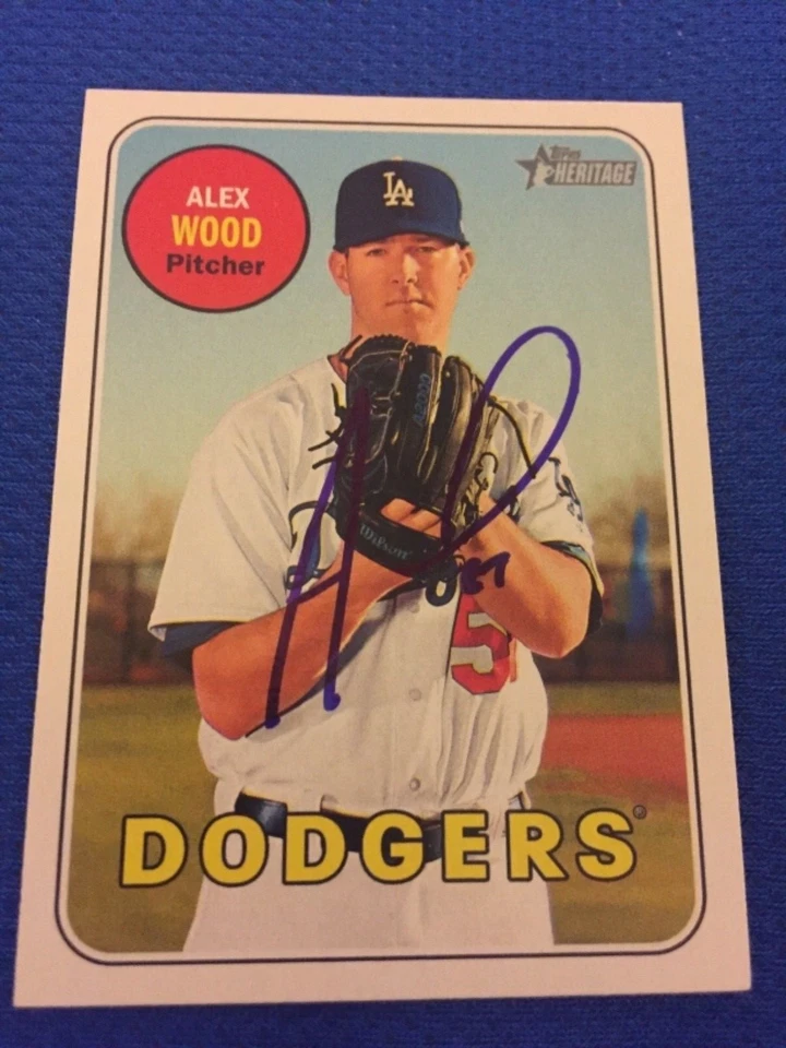 2018 Topps Heritage Los Angeles Dodgers Alex Wood Autographed Card #263 - Image 1 of 1