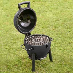 Outdoor Cooking Akorn Kamado Jr. Cast Iron Charcoal Grill Dual Dampers in Gray - Picture 1 of 12