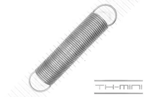 Muelle de tracción 3 mm gancho ojal 40x197 mm 18 kg espiral acero inoxidable metal - Imagen 1 de 1