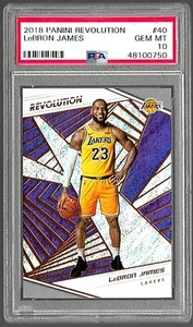 2018 PANINI REVOLUTION BASKETBALL CARD #40 LEBRON JAMES PSA 10 NBA LA LAKERS - Picture 1 of 5