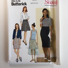 Butterick 6326 Ladies Wiggle Pencil Pleated Waistband Skirt New Uncut Pattern