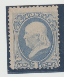 US Scott #156 Franklin 1c One Cent Ultramarine Unused MNG - VF CV $90 - Picture 1 of 2