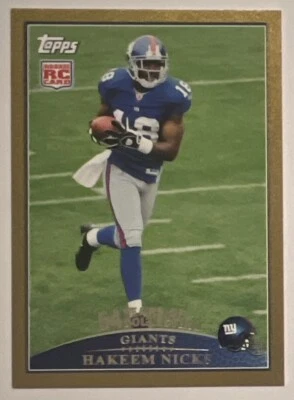 Hakeem Nicks 2009 Topps Gold RC #’D /2009 #335 New York Giants ESE - Image 1 of 2