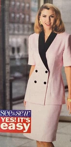 VINTAGE 'BUTTERICK' CLASSIC 1992 SKIRT & JACKET PATTERN 6255 SIZE 6-14 - Picture 1 of 2