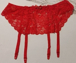 REGGICALZE ROSSE CON PIZZO INTIMO SEXY DONNA AUGURI NATALE CAPODANNO - Foto 1 di 6