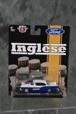 M2 Machines 1:64 Scale Auto Drivers 1957 Ford Fairlane 500 Inglese blue - Image 1 of 2