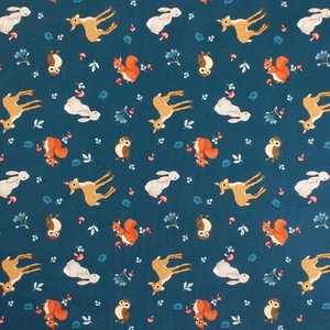 100% Cotton Fabric Michael Miller - Forest Play, Children & Woodland Animals - Picture 1 of 5