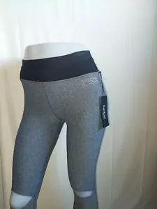 BEBE Sport Gray Pants Leggings Athletic Yoga Size ( S ) NWT - Picture 1 of 7