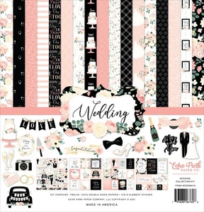 Echo Park Wedding Collection Kit 12"x12" Paper Stickers Made in USA Scrapbooking - Picture 1 of 6