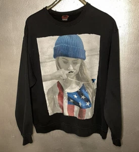 Vtg Tony Hawk Crewneck Sweatshirt Graphic Black Large Cotton Poly Blend Skate - Picture 1 of 8