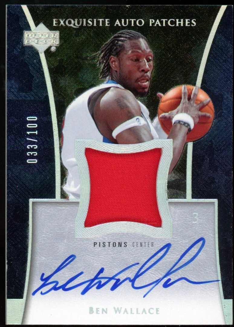 その他 UD Ben Wallace auto card Upper Deck Ben Wallace Basketball Autographed Sports Trading Cards