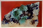#50 Linarite, Malachite, Fluorite & Quartz From Bingham, New Mexico Postcard