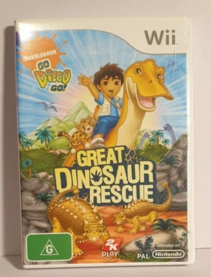 GO DIEGO GO THE GREAT DINOSAUR RESCUE Game for Nintendo Wii PAL with User Manual - Image 1 of 4