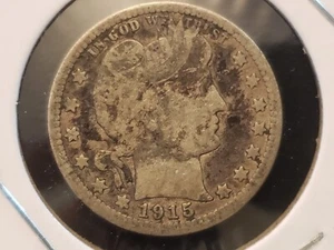 1915 D Barber Silver Quarter 00358 - Bild 1 von 3
