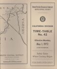 Union  Pacific RR California Division Employee Timetable #42 May 1 1972