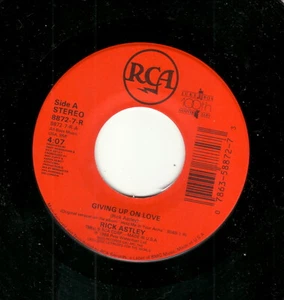 Rick Astley--Giving Up On Love--1989 Vinyl 45 - Picture 1 of 2