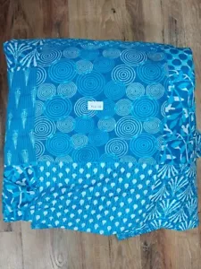 25 Yard Indian Cotton Handmade Print Fabric Sanganeri Hand Block Printed Fabric - Picture 1 of 3