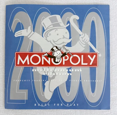 Piezas Monopoly Millennium Edition 2000: folleto de reglas usado en excelente estado Foto 1 de 2
