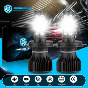 Kit de bombillas LED de 4 lados 9003 H4 3000000LM haz alto/bajo blanco súper brillante - Imagen 1 de 12