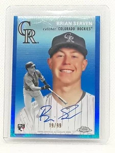 Brian Serven 2023 Topps Chrome Platinum Anniversary Blue Refractor AUTO (19/99) - Picture 1 of 2