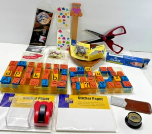 Office supplies rubber Letter stamp kits corner rounder shape scissors clam clip - Picture 1 of 10