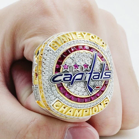 2018 Washington Ice Hockey Ovechkin Stanley Cup Silver Championship Ring Cover