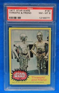 1977 TOPPS STAR WARS # 187 Threepio & Friend PSA 8 NM-MT # 12183771 - Picture 1 of 2