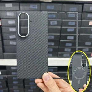 Funda trasera genuina de fibra de carbono de aramida para Samsung Galaxy Z Fold7 Magsafe - Imagen 1 de 19