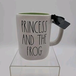 Rae Dunn Disney Prinzessin Tiana PRINZESSIN UND DER FROSCH doppelseitige Tasse grün Neu mit Etikett - Bild 1 von 11
