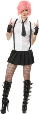 Anime School Girl Japanese Manga Fancy Dress Up Halloween Sexy Adult Costume - Image 1 of 2
