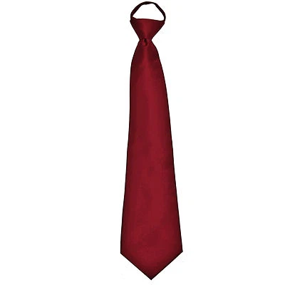 New Polyester Men's ready knot pre tied neck tie only formal burgundy wedding - Image 1 of 2