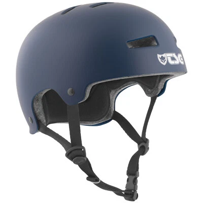 TSG Evolution Solid Colors Satin Blue Helm Skatehelm Fahrradhelm Halbschale Blau