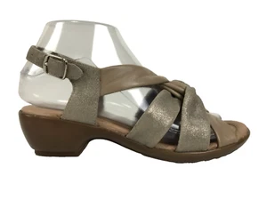 Supersoft Sandals Beige Size 6 C Taupe Darien Strappy Knot Comfort Low Heel - Picture 1 of 13