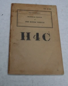 1940 WAR DEPT TM 10-510 MOTOR VEHICLE MANUAL WWII MILITARY TRUCK JEEP ORIGINAL - Picture 1 of 8