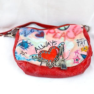 Isabella Fiore Hand Bag Purse Pocketbook Always Forever Hearts Peace Boho Whimsy - Picture 1 of 13