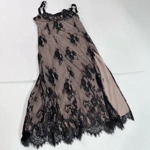 Anthropologie Midi Dress Womens Medium Floral lace Romantic Slit New Feminine - Picture 1 of 14