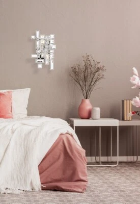 Crystal Wall Sconce Picasso Dining Room Bedroom Bathroom Art Deco Light Fixture - Image 1 of 4