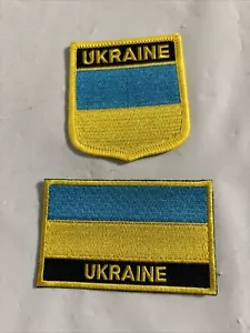 Toppa a tema bandiera ucraina nuova (inutilizzata). Confezione da 2 stili. Toppe country. - Foto 1 di 3