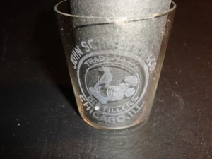 Um 1900 John Schweyer geätztes Schnapsglas, Chicago, Illinois - Bild 1 von 1