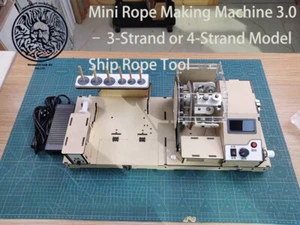 Mini Seilmaschine 3.0 - 3-Strang oder 4-Strang Modell Schiff Seil Werkzeug - Bild 1 von 13