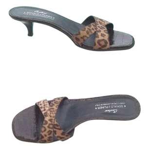 Donald Pliner Metallic Hair Calf Gator Leather Strappy Sandal Shoe NWT New $225 - Picture 1 of 7