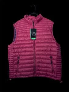 Solaris XL Natural Down Puffer Vest Red Full Zips NWT and Holder Men’s - Picture 1 of 6