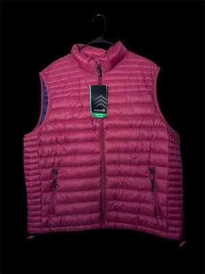 Solaris XL Natural Down Puffer Vest Red Full Zips NWT and Holder Men’s - Image 1 of 4